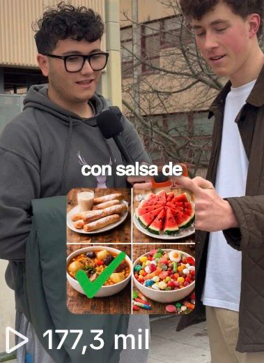 Vídeo en calle con quiz de comida y 177,3 mil reproducciones